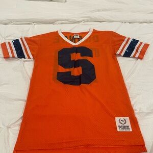 PINK Victoria's Secret Orange and Blue Retro Jersey